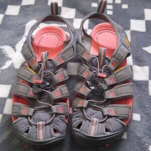 Keen Grey and Orange Waterproof Walking Hiking Sneakers Sandals Size 8